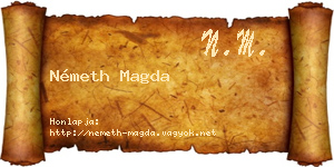 Németh Magda névjegykártya